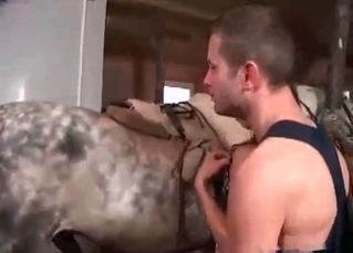 Horny models are having a threesome with a pet